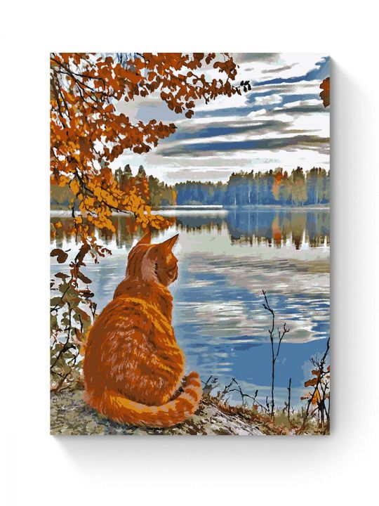 Картина по номерам на подрамнике «Волжский кот» 90x70 см