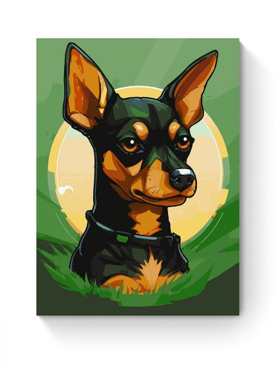 Картина по номерам на подрамнике «Цвергпинчер» 80x60 см