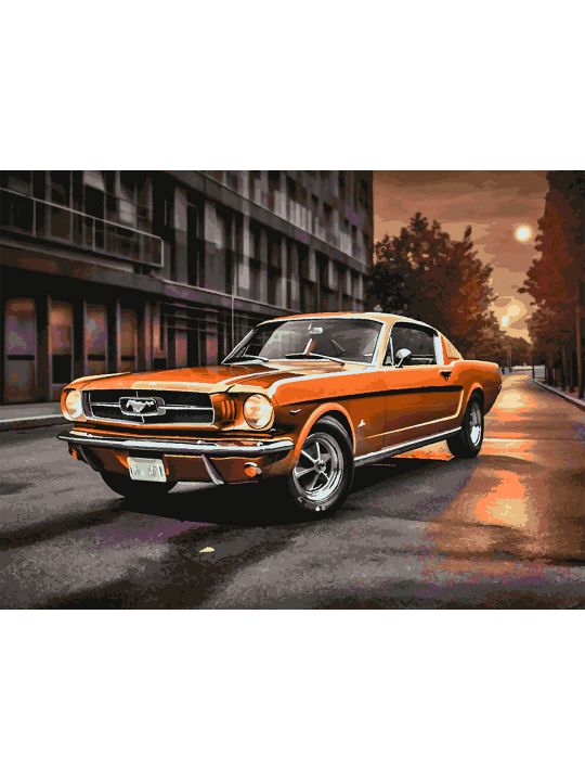 Картина по номерам без подрамника «Легенда авто» 130x100 см