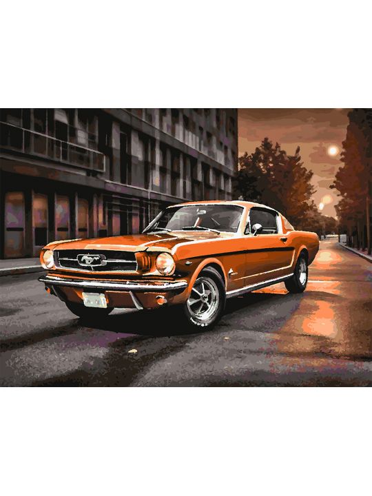 Картина по номерам без подрамника «Легенда авто» 80x60 см
