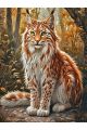 Алмазная мозаика без подрамника «Красавец леса» 50x40 см
