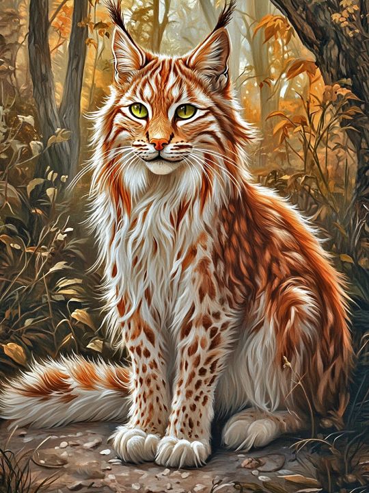 Алмазная мозаика без подрамника «Красавец леса» 70x50 см