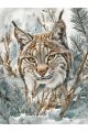 Алмазная мозаика без подрамника «Лесная кошка» 80x60 см