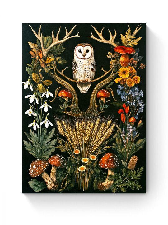 Алмазная мозаика на подрамнике «Загадка леса» 35x25 см