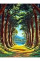 Алмазная мозаика без подрамника «Кедровый лес» 130x100 см
