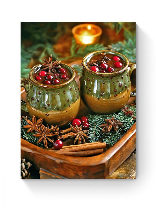 Алмазная мозаика на подрамнике «Глинтвейн» 60x45 см