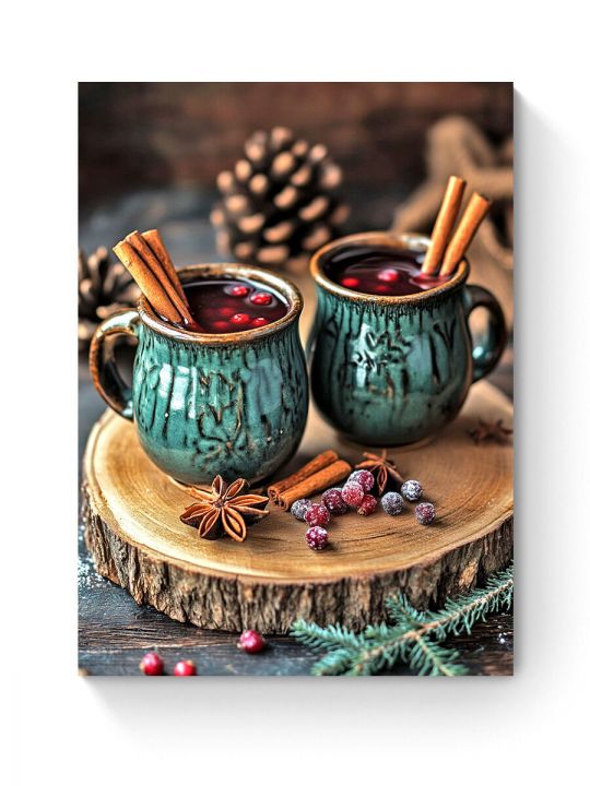 Алмазная мозаика на подрамнике «Глинтвейн» 40x30 см