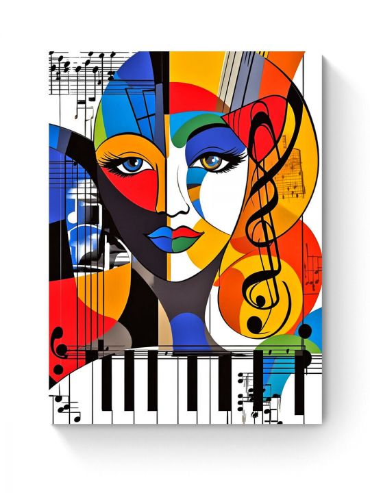 Алмазная мозаика на подрамнике «Образ музыки» 90x70 см