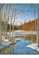 Алмазная мозаика без подрамника «Ранняя весна» 130x100 см