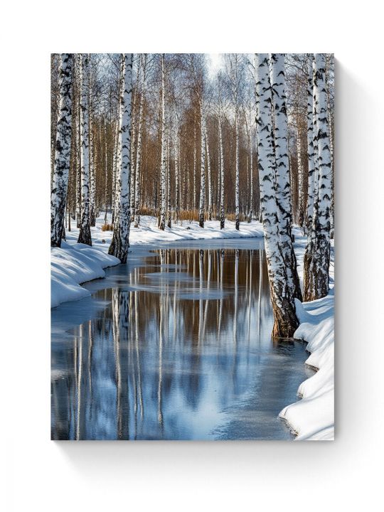 Алмазная мозаика на подрамнике «Ранняя весна» 80x60 см