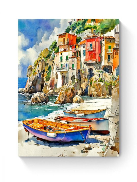 Алмазная мозаика на подрамнике «Средиземноморье» 35x25 см