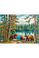 Алмазная мозаика без подрамника «Три медведя» 60x45 см