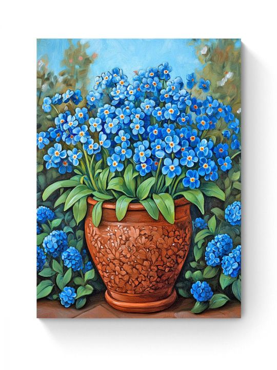 Алмазная мозаика на подрамнике «Незабудки» 80x60 см