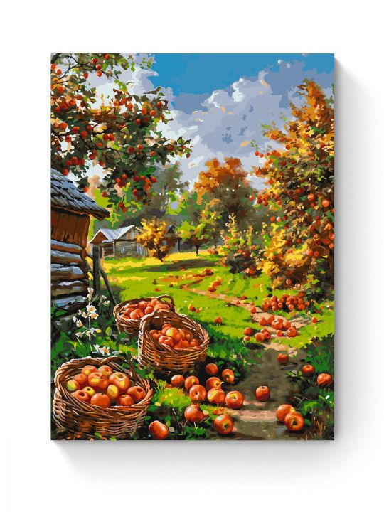 Картина по номерам на подрамнике «Урожай яблок» 90x70 см