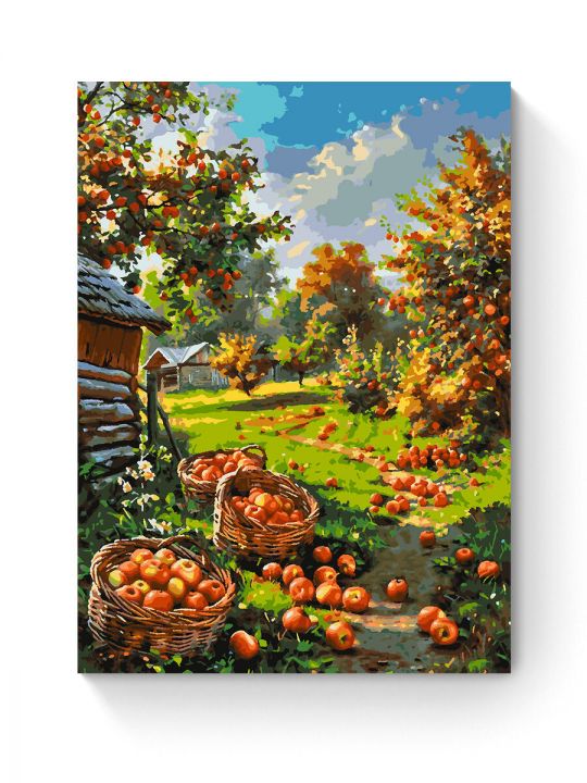 Картина по номерам на подрамнике «Урожай яблок» 80x60 см