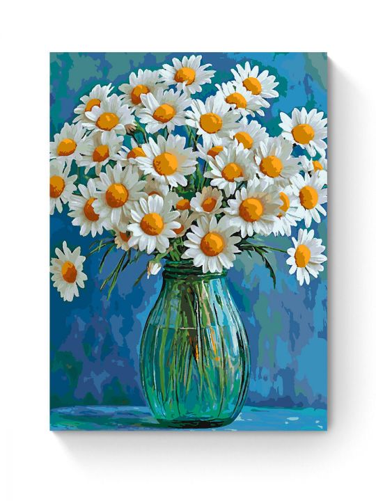 Картина по номерам на подрамнике «Ромашки» 90x70 см