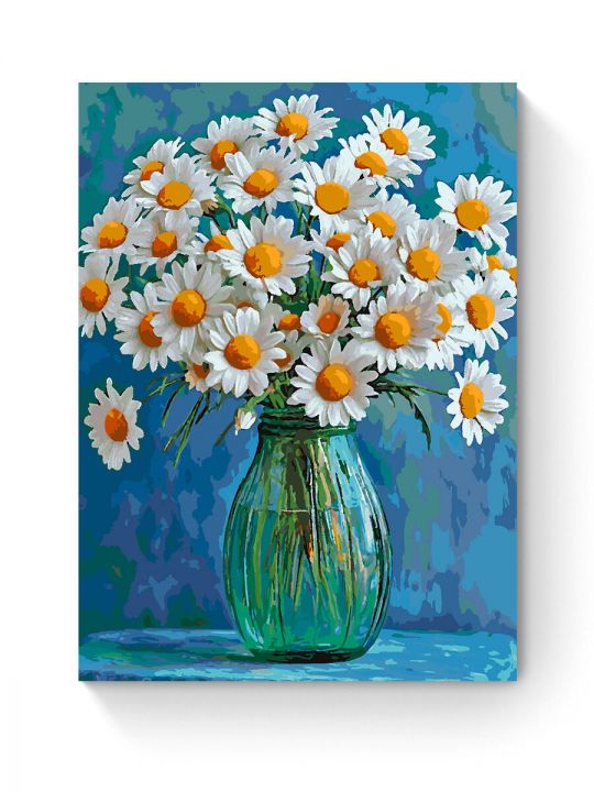 Картина по номерам на подрамнике «Ромашки» 80x60 см