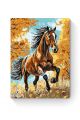 Картина по номерам на подрамнике «Гнедой конь» 90x70 см