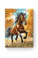 Картина по номерам на подрамнике «Гнедой конь» 80x60 см