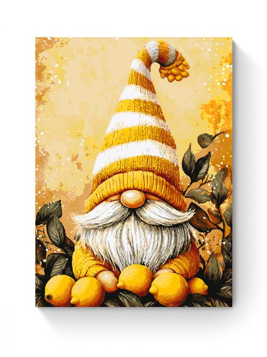 Картина по номерам на подрамнике «Лимонный гном» 90x70 см