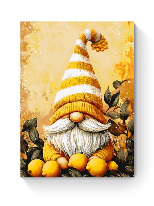 Картина по номерам на подрамнике «Лимонный гном» 80x60 см