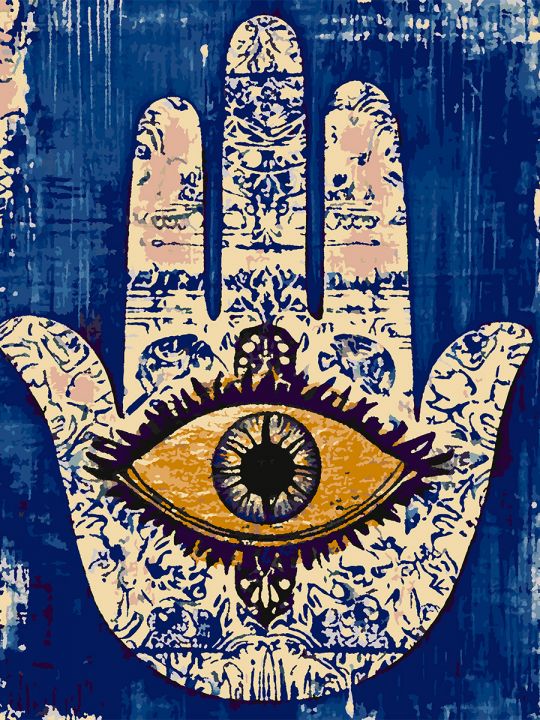 Картина по номерам без подрамника «Глаз Фатимы» 90x70 см