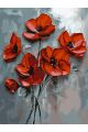 Картина по номерам без подрамника «Красные маки» 130x100 см