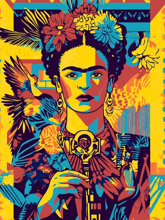 Картина по номерам без подрамника «Фрида» 130x100 см