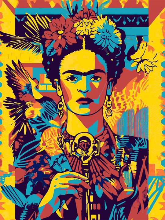 Картина по номерам без подрамника «Фрида» 80x60 см