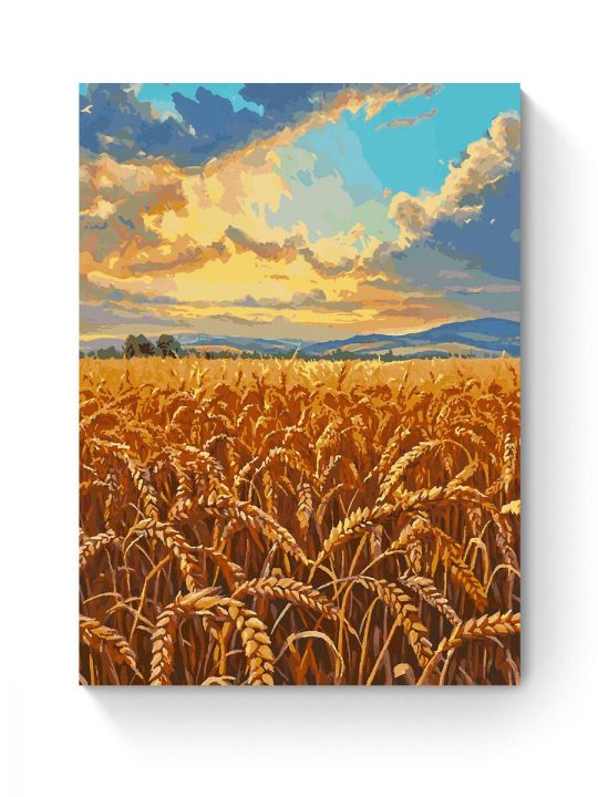 Картина по номерам на подрамнике «Поле пшеницы» 90x70 см
