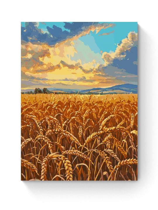 Картина по номерам на подрамнике «Поле пшеницы» 80x60 см