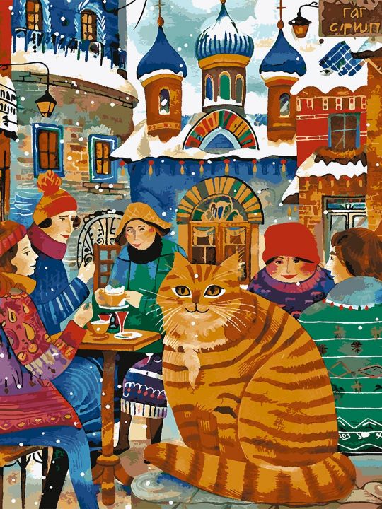 Картина по номерам без подрамника «Кот Мурлыка» 130x100 см