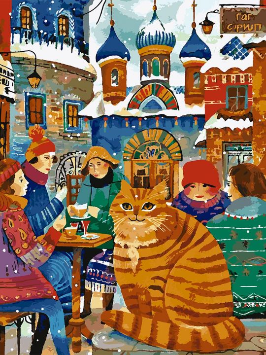 Картина по номерам без подрамника «Кот Мурлыка» 80x60 см