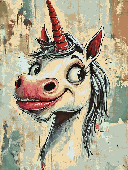 Картина по номерам без подрамника «Единорожка» 130x100 см