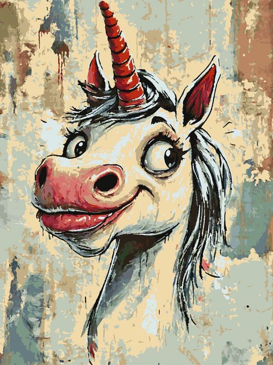 Картина по номерам без подрамника «Единорожка» 80x60 см