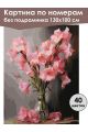Картина по номерам без подрамника «Гладиолусы» 130x100 см