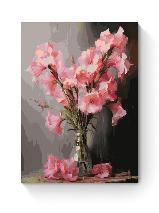 Картина по номерам на подрамнике «Гладиолусы» 80x60 см