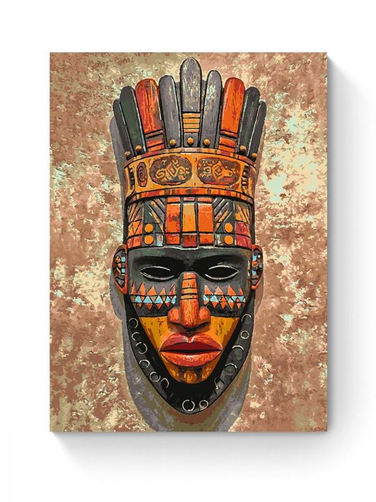 Картина по номерам на подрамнике «Маска Африки» 90x70 см