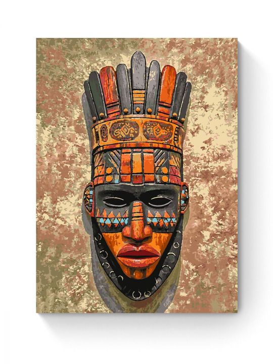 Картина по номерам на подрамнике «Маска Африки» 80x60 см