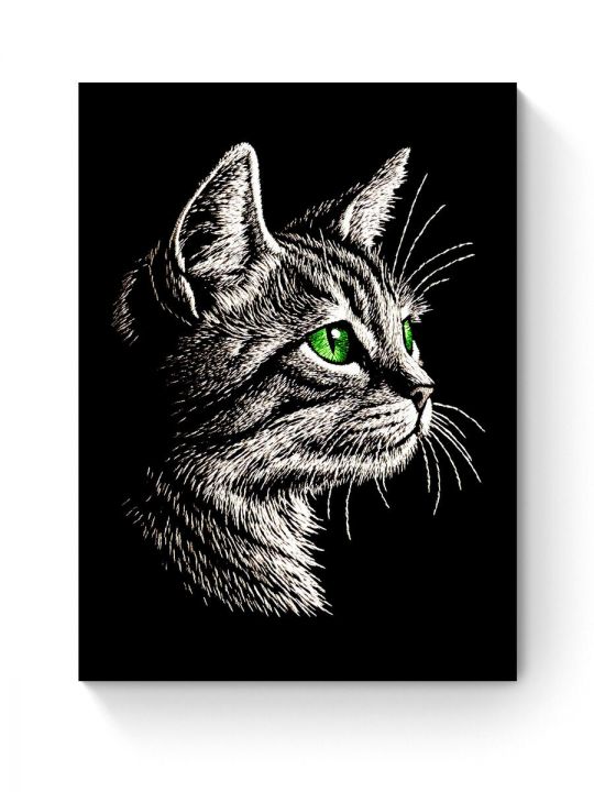 Алмазная мозаика на подрамнике «Кошачий глаз» 50x40 см