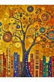 Алмазная мозаика без подрамника «Дерево жизни» 25x20 см