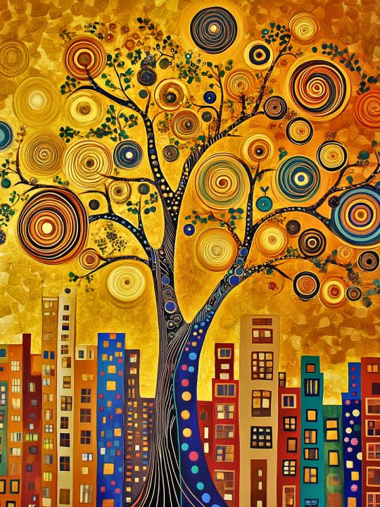 Алмазная мозаика без подрамника «Дерево жизни» 130x100 см