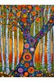 Алмазная мозаика без подрамника «Березовая роща» 70x50 см