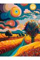 Картина по номерам без подрамника «Красочный вид» 90x70 см