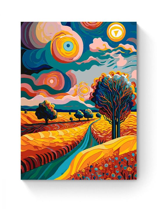 Картина по номерам на подрамнике «Красочный вид» 90x70 см