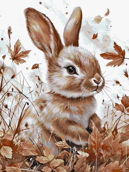 Картина по номерам без подрамника «Кролик» 130x100 см