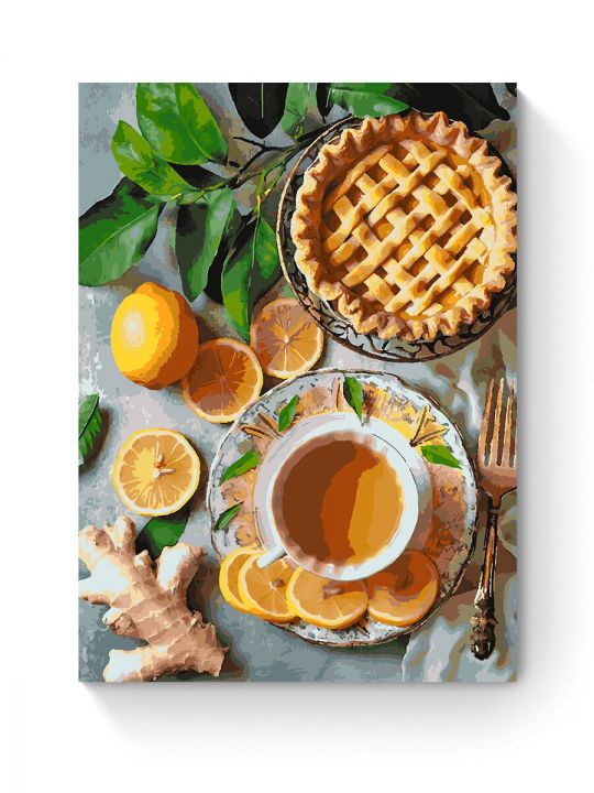 Картина по номерам на подрамнике «Лимонный вкус» 90x70 см