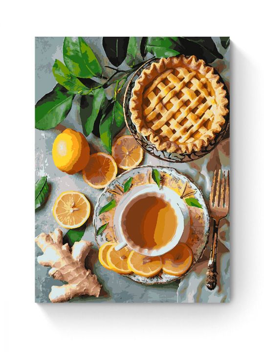 Картина по номерам на подрамнике «Лимонный вкус» 80x60 см