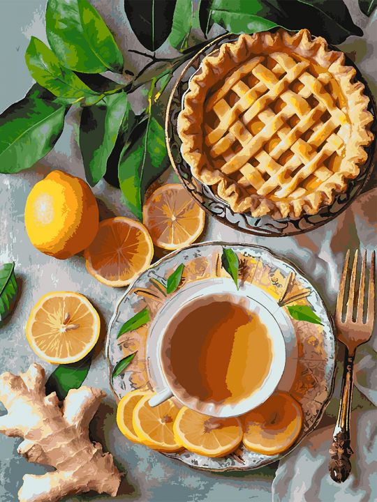 Картина по номерам без подрамника «Лимонный вкус» 130x100 см