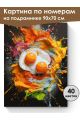 Картина по номерам на подрамнике «Яичница» 90x70 см